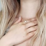 Set Anillo Compromiso & Matrimonio c/ Zircones Baguette - Oro Amarillo 14Kts - Image 2