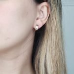 Huggies (13 mm) Reversibles (Liso/Diamantado) - Oro Amarillo 14Kts - Image 2