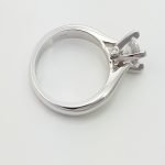 Anillo Compromiso c/ 2 Diamantes (0.28 Ct) & Zircon Central - Oro Blanco 18Kts - Image 2