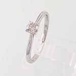Anillo de Compromiso c/ Diamante Redondo (0.31 Ct) - Oro Blanco 18Kts