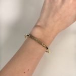 Pulsera placa rectangular de pave de Diamantes (0.76 Ct) - Oro Amarillo 18 Kts - Image 2