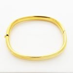 Pulsera Tubo Semi Cuadrado (7 mm) - Oro Amarillo 18Kts - Image 2