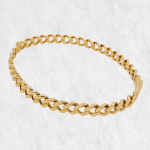 Pulsera (6 mm) US Link Rigido - Oro Amarillo 18Kts