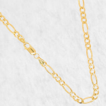 Cadena (45 cm) Maciza Tejido Figaro (4 mm) - Oro Amarillo 14Kts