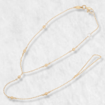 Brazalete (20 cm) SHAMARAN c/ Esferas Diamantadas - Oro Amarillo 14Kts