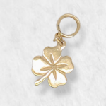 Dije (10 x 10 mm) Trebol p/ Pulsera tipo Pandora - Oro Amarillo 14Kts