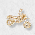 Dije (23 x 13 mm) Motocicleta Mini - Oro Amarillo 14Kts