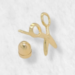 Zarcillo (7 x 8 mm) UNITARIO Tijera - Oro Amarillo 14Kts