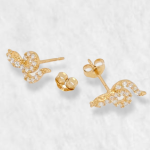 Zarcillos (5 x 11 mm) Serpiente c/ Zircones (Post) - Oro Amarillo 14Kts