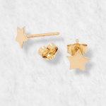 Zarcillos (5 x 5 mm) Estrellas Pequenas - Oro Amarillo 14Kts