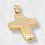 Cruz (14 x 18 mm) Ancha Light - Oro Amarillo 18Kts
