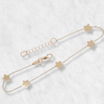 Brazalete (18 cm) c/ Estrellas  - Oro Amarillo 14Kts