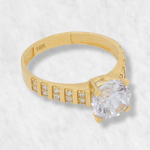 Anillo de Compromiso c/ Zircones - Oro Amarillo 18Kts
