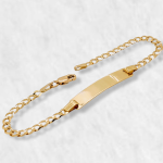 Brazalete (15.5 cm) Esclava US Link - Oro Amarillo 18Kts