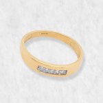 Anillo Matrimonio c/ Zircones - Oro Amarillo 14Kts
