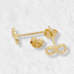 Zarcillos (7 x 6 mm) Elefante Rosa (Screwback/Abridores) - Oro Amarillo 18Kts - Image 13