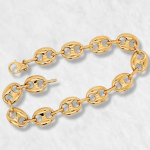 Brazalete (21.5 cm) Mariner Puff (10 mm) - Oro Amarillo 18Kts
