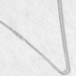 Cadena (50 cm) Cuban Link (2 mm) - Oro Blanco 18Kts