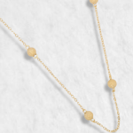 Cadena (42 cm) Tejido Cable c/ Esferas Diamantadas - Oro Amarillo 14Kts