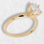 Anillo de Compromiso Solitario - Oro Amarillo 18Kts