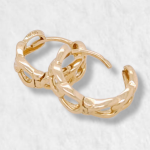 Huggies (12 mm) c/ Link Abierto - Oro Amarillo 14Kts