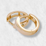 Dije (20 x 20 mm) Corazon Silueta c/ Corona & Zircones Pave - Oro Amarillo 18Kts - Image 3