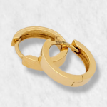 Dije (20 x 20 mm) Corazon Silueta c/ Corona & Zircones Pave - Oro Amarillo 18Kts - Image 4