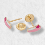 Huggies (16 mm) c/ Lineas de Zircones - Oro Amarillo 18Kts - Image 14