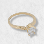 Anillo Compromiso Solitario c/ 4 Prongs - Oro Amarillo 14Kts