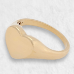 Anillo Corazon Para Personalizar - Oro Amarillo 14Kts