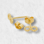 Zarcillos (7 x 3 mm) Infinito Mini Esferas (Post) - Oro Amarillo 18Kts
