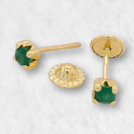 Zarcillos (3 mm) Piedras Preciosas (Screwback/Abridores) - Oro Amarillo 18Kts - Image 2