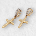 Zarcillos (4 x 6 mm) Mickey c/ Zircones (Screwback/Abridores) - Oro Amarillo 14Kts - Image 2