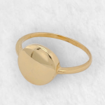 Anillo Fino c/ Circulo Para Personalizar - Oro Amarillo 18Kts