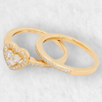 Anillo Compromiso c/ Zircon Central & Aro Zircones Pave - Oro Amarillo 14Kts - Image 7
