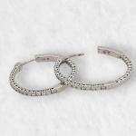 Argollas (26 mm) c/ Diamantes - Oro Blanco 18Kts