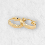 Argollas (25 mm) Tubo Cuadrado (3 mm) - Oro Amarillo 18Kts - Image 4