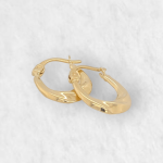 Argollas (25 mm) Tubo Cuadrado (3 mm) - Oro Amarillo 18Kts - Image 7