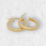 Argollas (25 mm) Tubo Cuadrado (3 mm) - Oro Amarillo 18Kts - Image 8
