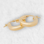Argollas (25 mm) Tubo Cuadrado (3 mm) - Oro Amarillo 18Kts - Image 9