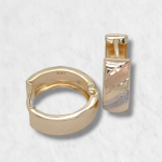 Huggies (14 mm) Satinados (5 mm) - Oro Tres Tonos 18Kts