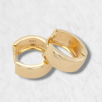 Huggies (14 mm) Lineas Diagonales (4 mm) - Oro Amarillo 18Kts - Image 3