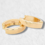 Huggies (14 mm) Lineas Diagonales (4 mm) - Oro Amarillo 18Kts - Image 5