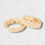 Huggies (14 mm) Lineas Diagonales (4 mm) - Oro Amarillo 18Kts - Image 8