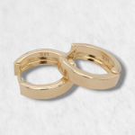 Huggies (14 mm) Lineas Diagonales (4 mm) - Oro Amarillo 18Kts - Image 13