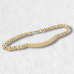 Brazalete (19 cm) Esclava/Placa ID (5 mm) - Oro Amarillo 18Kts