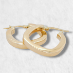 Argollas (19 mm) Doble Tubo Rectangular - Oro Dos Tonos 14Kts - Image 24