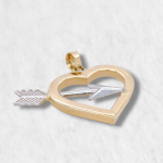 Dije (23 x 17 mm) Corazon Cupido - Oro Amarillo 14Kts