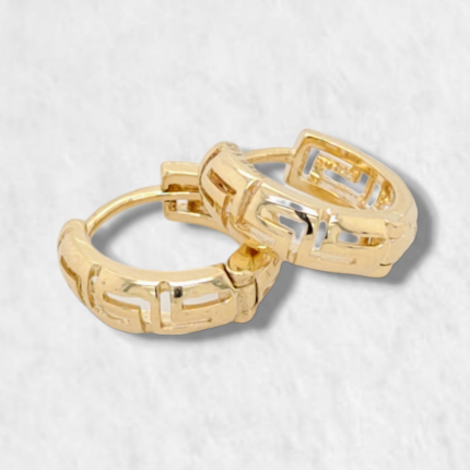 Huggies (12.5 mm) Calados - Oro Amarillo 14Kts