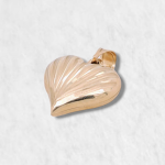 Dije (16 x 15 mm) Corazon Bombe Diamantado - Oro Amarillo 18Kts